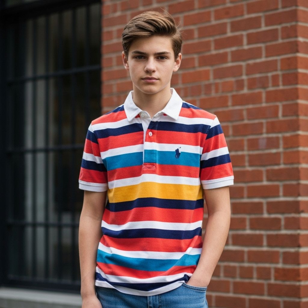 Striped Rugby Polo